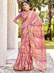 Women's Viscose Green Woven Design Designer Saree With Blouse Piece-SAWARI102