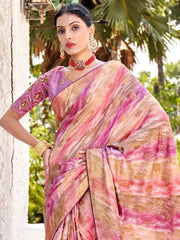 Women's Viscose Green Woven Design Designer Saree With Blouse Piece-SAWARI102