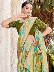 Women's Viscose Pink Woven Design Designer Saree With Blouse Piece-SAWARI103