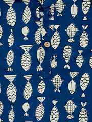 Pure Cotton Ethnic Suit Set for Girls - Indigo | BR24SU49INA
