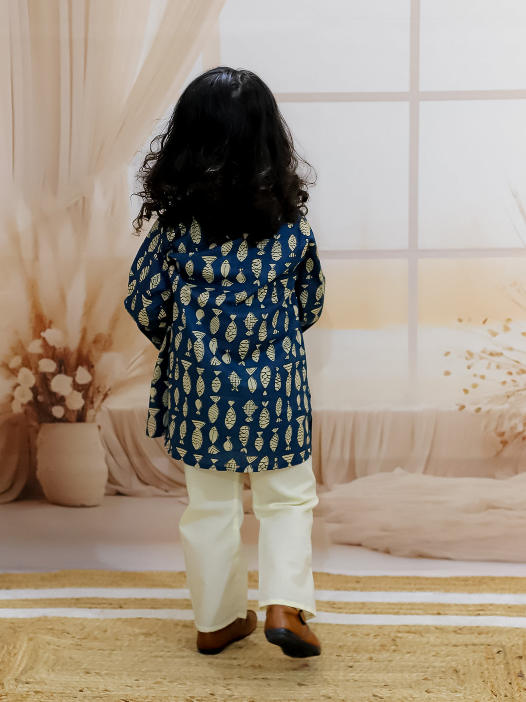 Kurta Pajama Set for Boys - Indigo | BR24KP68INA | DesiQlo