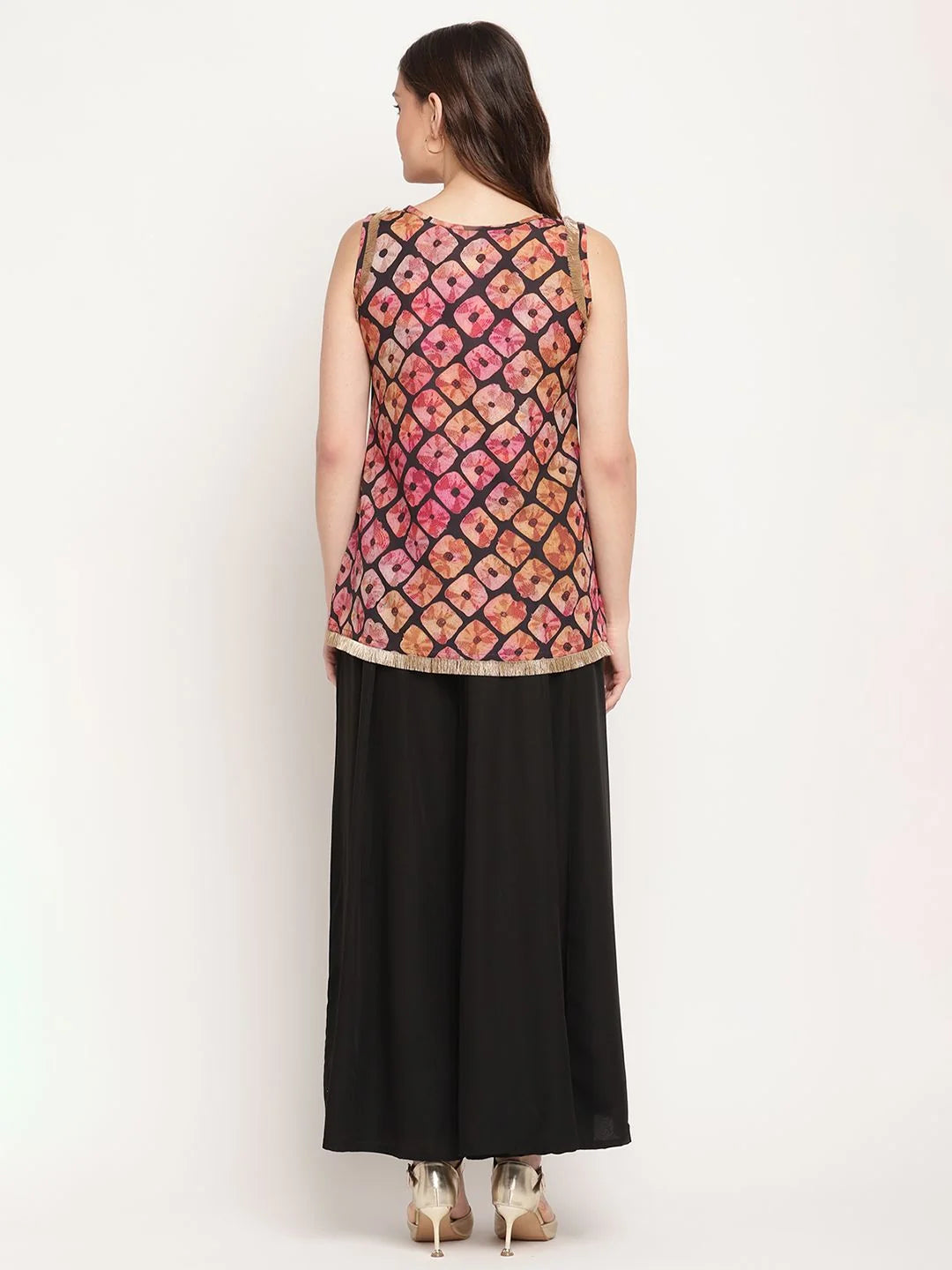 Black Shibori Co Ord Sets for Women - Palazzo Two Piece Sets