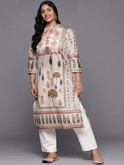 Women Ethnic Motifs Printed Gotta Patti Velvet Kurta-AP-AHKUVLDP-1105
