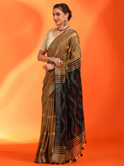 Women's Dola Mustard Digital Print Designer Saree With Blouse Piece-KASAVU102