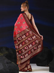 Women's Dola  Pink Printed Designer Saree With Blouse Piece-RAJWADI04G