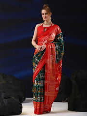 Women's Dola Off White Printed Designer Saree With Blouse Piece-RAJWADI22C