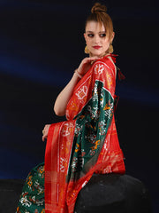 Women's Dola Off White Printed Designer Saree With Blouse Piece-RAJWADI22C