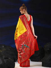 Women's Dola Off White Printed Designer Saree With Blouse Piece-RAJWADI22E