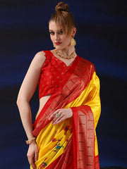 Women's Dola Off White Printed Designer Saree With Blouse Piece-RAJWADI22E