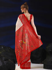 Women's Dola Olive Printed Designer Saree With Blouse Piece-KUMKUM11A
