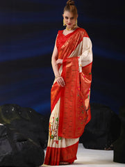 Women's Dola Olive Printed Designer Saree With Blouse Piece-KUMKUM11A