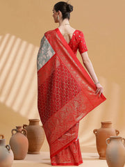 Women's Dola Pink Printed Designer Saree With Blouse Piece-DOLALX01A