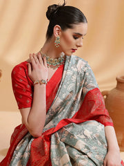 Women's Dola Pink Printed Designer Saree With Blouse Piece-DOLALX01A
