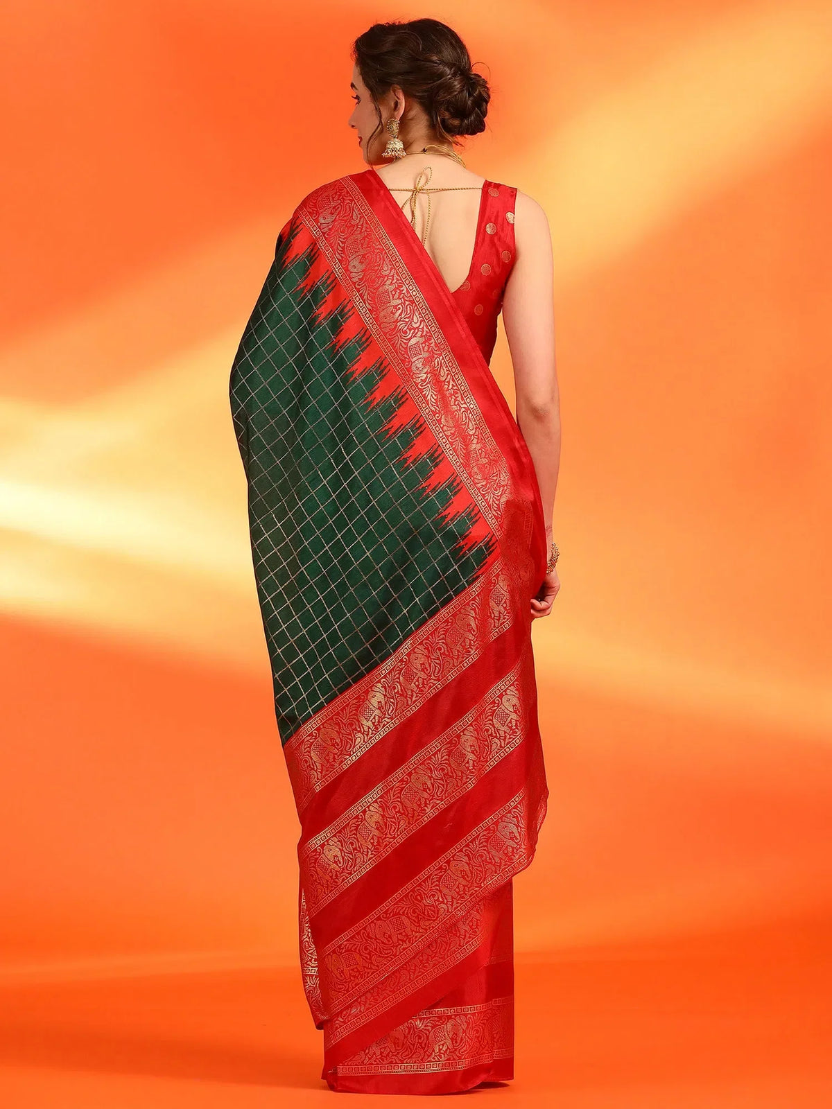Women's Dola Pink Printed Designer Saree With Blouse Piece-UNVRSE02B