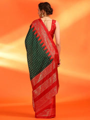 Women's Dola Pink Printed Designer Saree With Blouse Piece-UNVRSE02B