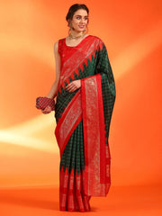 Women's Dola Pink Printed Designer Saree With Blouse Piece-UNVRSE02B