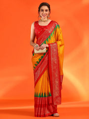 Women's Dola Purple Printed Designer Saree With Blouse Piece-DOLA111A