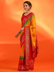 Women's Dola Purple Printed Designer Saree With Blouse Piece-DOLA111A