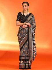 Women's Dola Purple Printed Designer Saree With Blouse Piece-RAJWADI16E