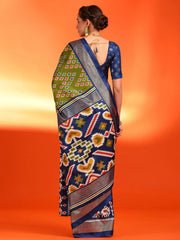 Women's Dola  Green Printed Designer Saree With Blouse Piece-RAJWADI20E