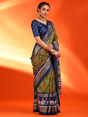 Women's Dola  Green Printed Designer Saree With Blouse Piece-RAJWADI20E
