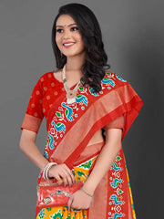 Women's Dola Sea Green Digital Print Designer Saree With Blouse Piece-KASAVU107