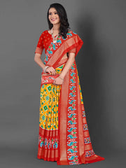 Women's Dola Sea Green Digital Print Designer Saree With Blouse Piece-KASAVU107