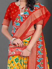 Women's Dola Sea Green Digital Print Designer Saree With Blouse Piece-KASAVU107