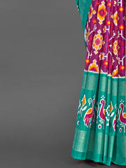 Women's Dola  Magenta Printed Designer Saree With Blouse Piece-RAJWADI23E