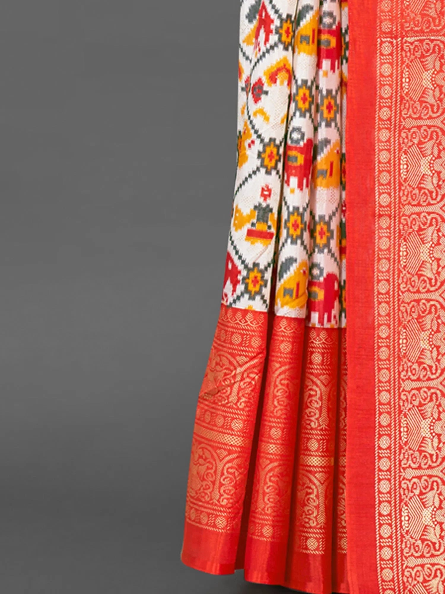 White Printed Designer Saree | Indian Wedding Sarees