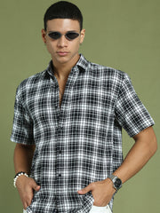 Tartan Checks Checked Casual Shirt For Men ( RDSH 002Black )