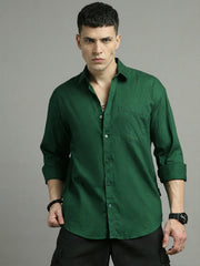 Solid Casual Shirt for Men ( RDSH 006Green )