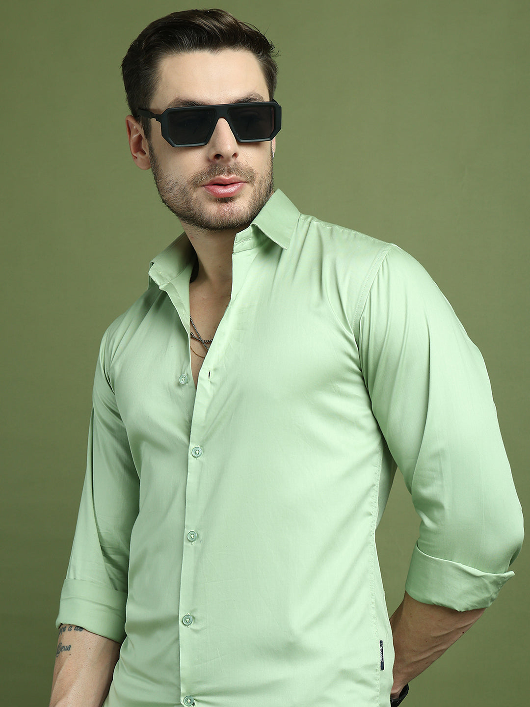 DesiQlo Men Solid Men Regular Fit Shirts - Multicolor - RDSH_008Pista