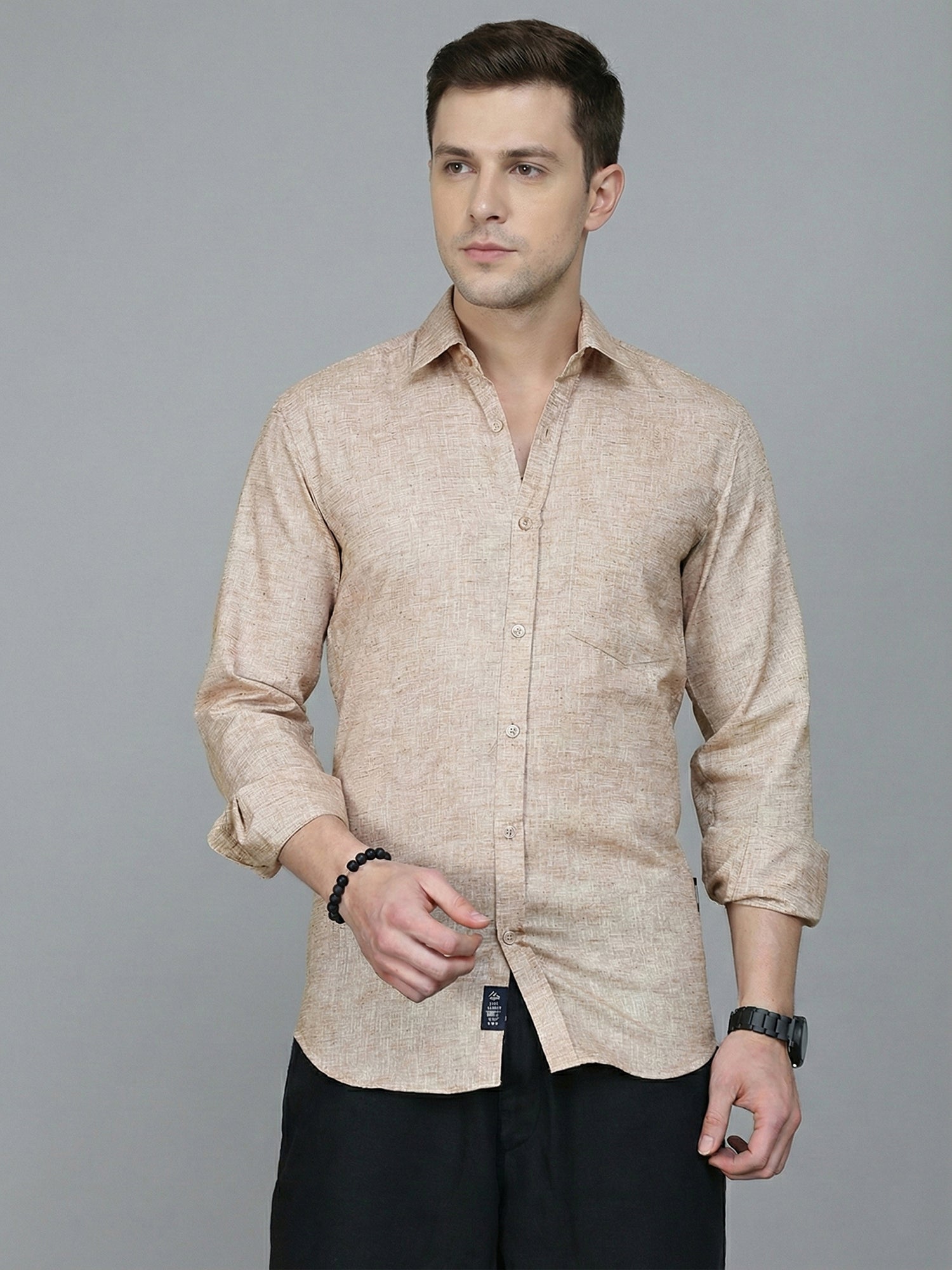 DesiQlo Men Solid Men Regular Fit Shirts - Multicolor - RDSH_012Rust