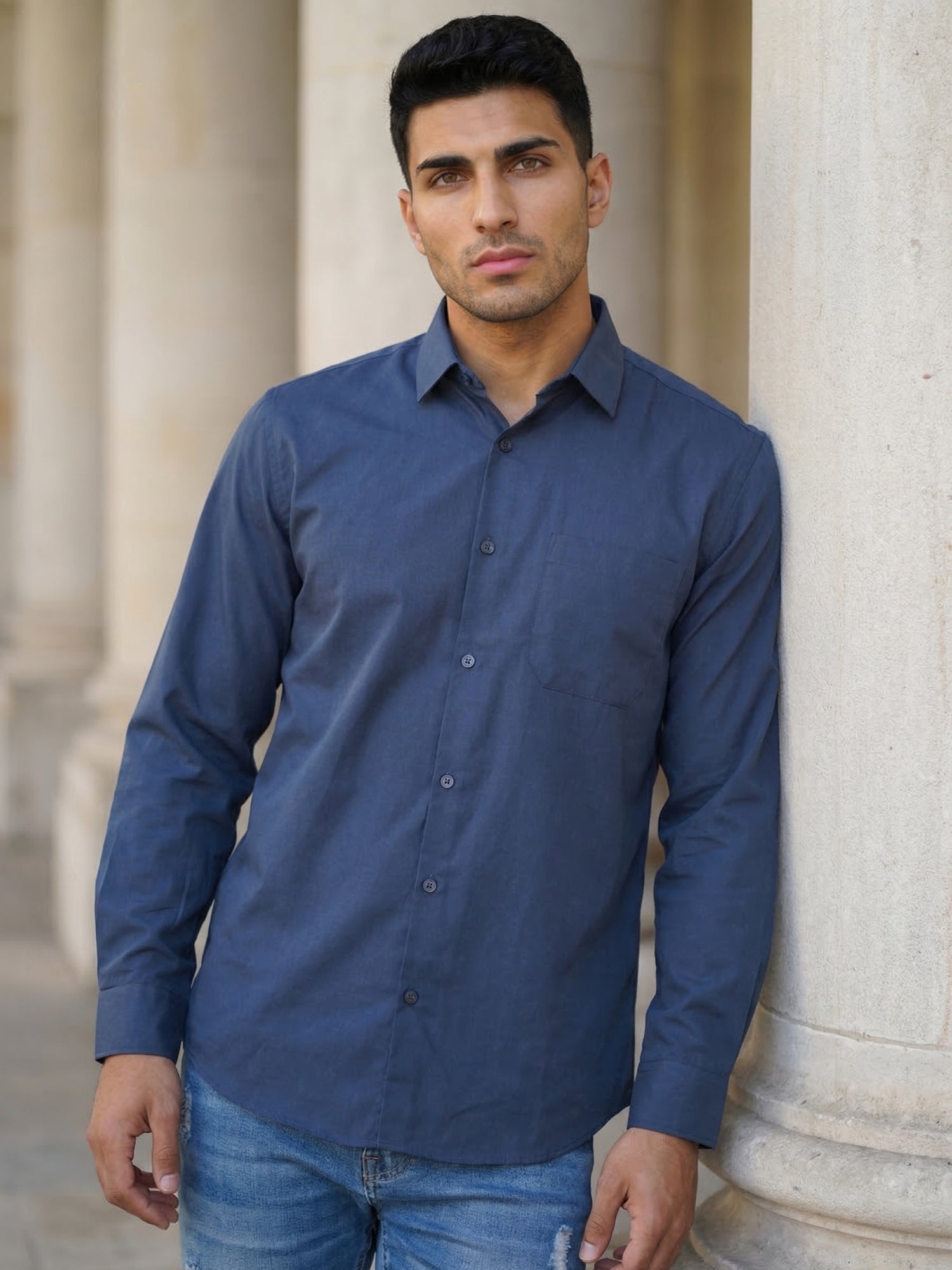 DesiQlo Men Solid Men Regular Fit Shirts - Multicolor - RDSH_019Teal