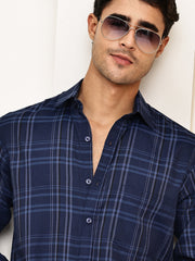 Classic Checks Casual Shirt for Men ( RDSH 021Blue )