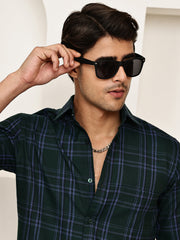 Classic Checks Casual Shirt for Men ( RDSH 021Olive )