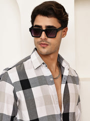 Checked Casual Shirts for Men ( RDSH 022Black )