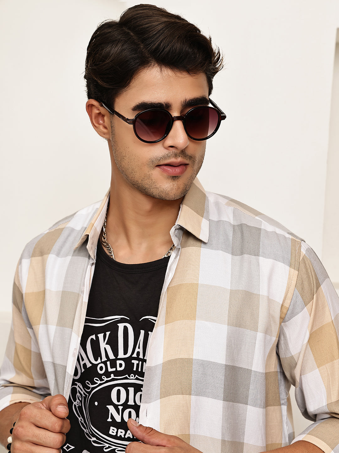 DesiQlo Men Checked Men Regular Fit Shirts - Multicolor - RDSH_022Crea