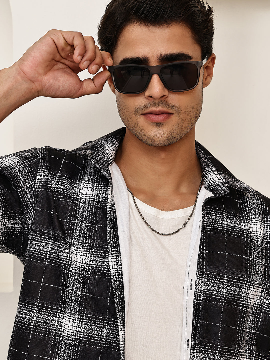DesiQlo Men Checked Men Regular Fit Shirts - Multicolor - RDSH_028Blac