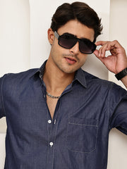 Casual Denim Shirt for Men ( RDSH 029Navy )