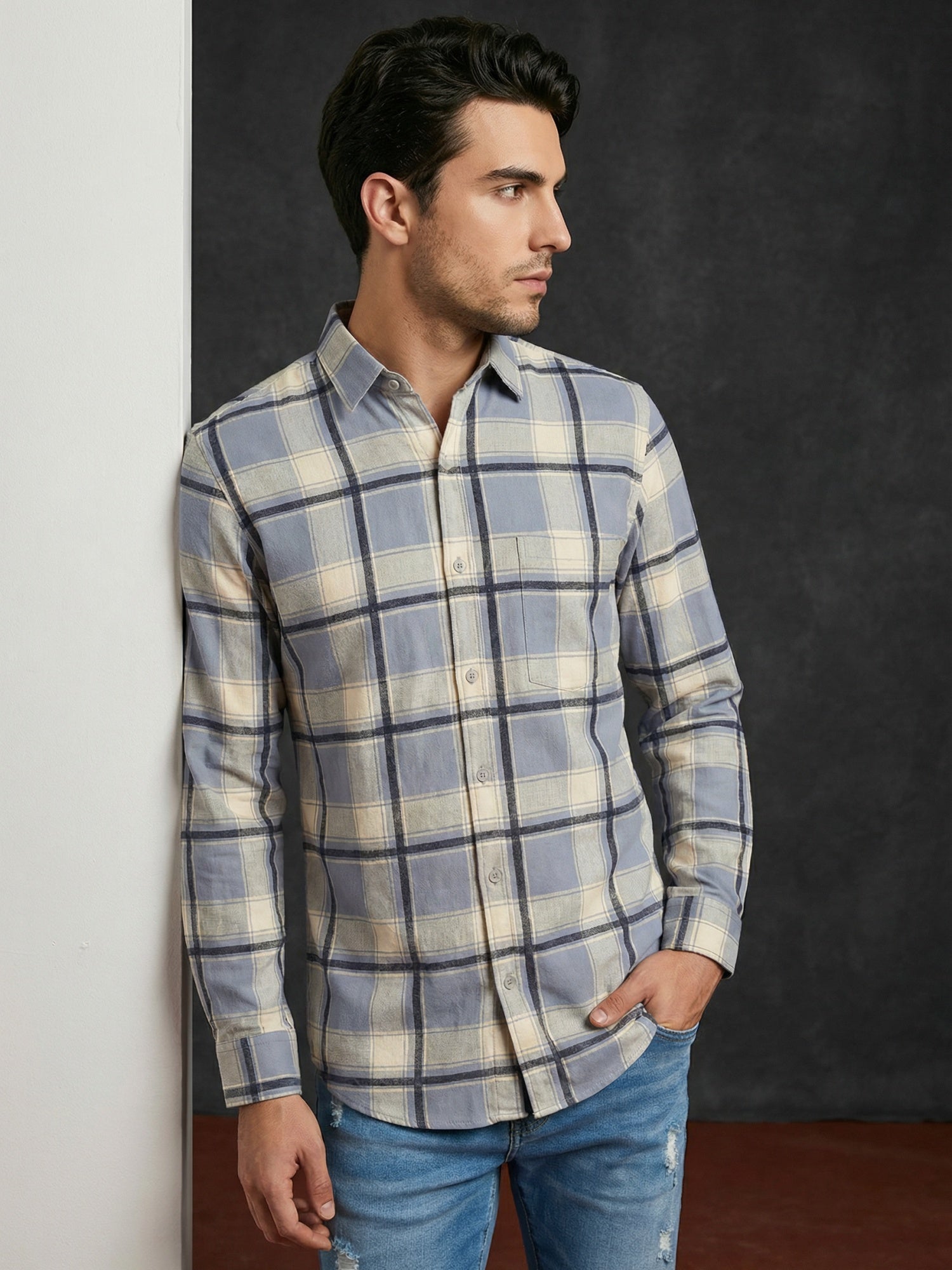 DesiQlo Men Checked Men Regular Fit Shirts - Multicolor