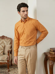 Men’s Classic Solid Formal Wear Shirt ( RDSH 037Orange )