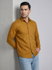 Cotton Solid Casual Shirt for Mens. ( RDSH 361Mustard )