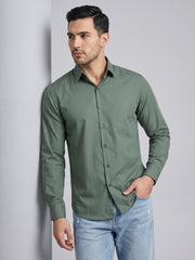 Cotton Solid Casual Shirt for Mens. ( RDSH 361Pista )