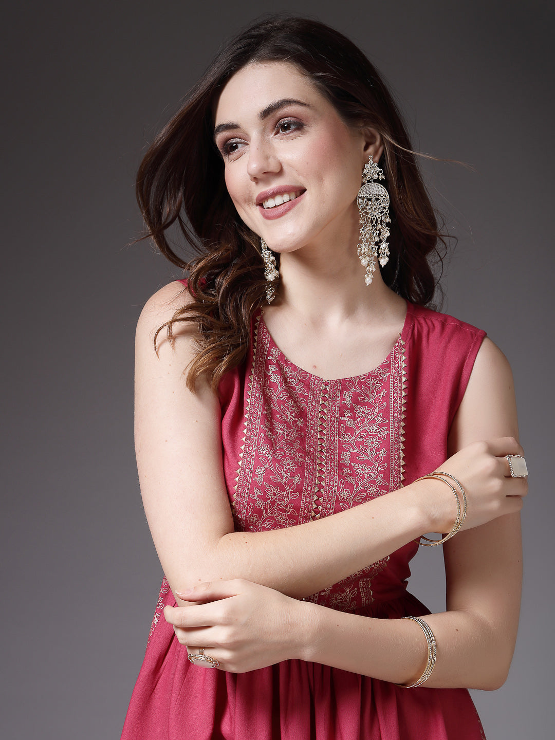 Women's Solid Rayon Naira Cut Kurta (ROSEGOOFI) | DesiQlo