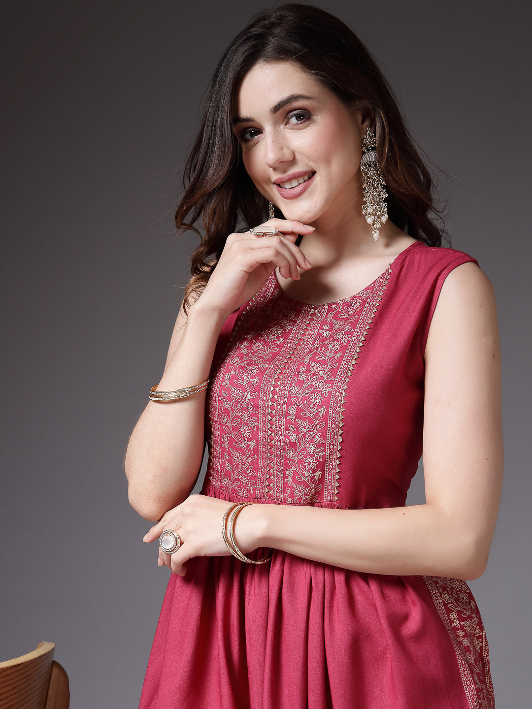 Women's Solid Rayon Naira Cut Kurta (ROSEGOOFI) | DesiQlo