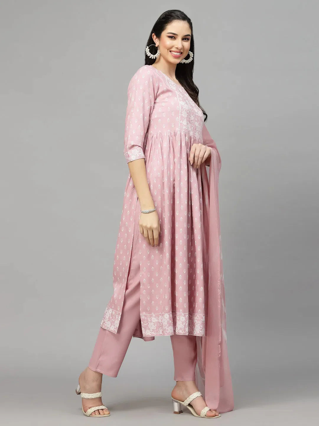 Printed Naira Cut Kurta Set | Women's Indian Kurta Sets