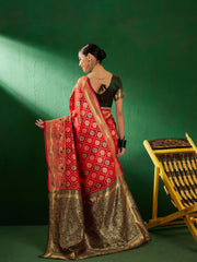 Womens Fashion Ethnic Red Color Sarees-MLSHWSA1265RED0ONE