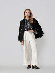 Rosah Women Black Round Neck Printed Smart Casual Top-RSTPCCFDP-5